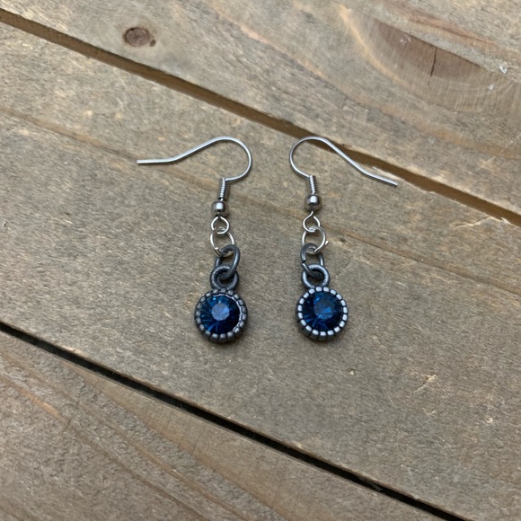 handmade Jewelry - 3 for $25 Handmade Silver & Blue Earrings